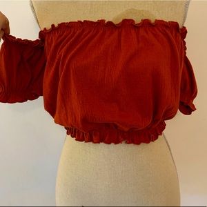 F21 Ruffled Crop Top, Perfect for Summer